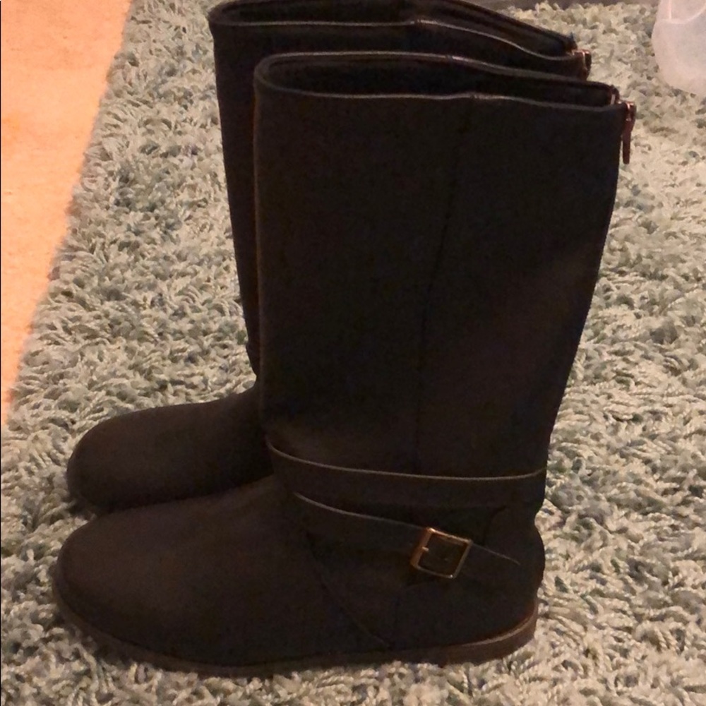 NWOT Black Leather Riding Boots